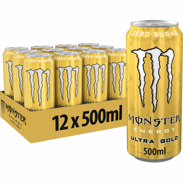 Monster Energy Drink Ultra Gold £1.55 500ml (12 Pack)