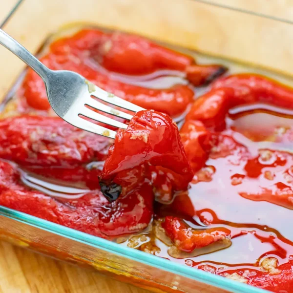 Roasted Capsicum With Garlicky Dressing