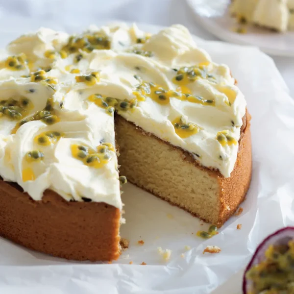 Easy Vanilla Cake with Passionfruit Buttercream
