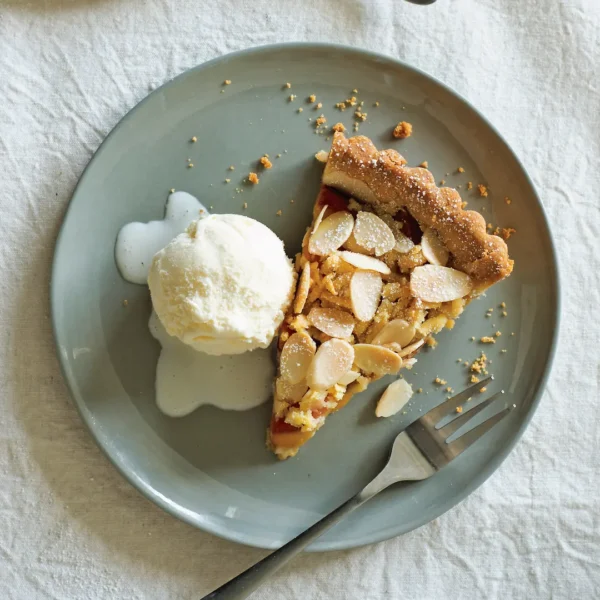 Roasted Nectarine & Almond Tart