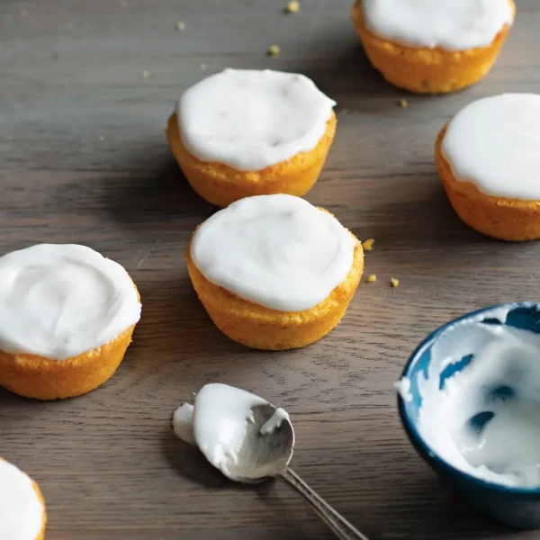 Gluten-free Mandarin, Polenta & Coconut Cakes