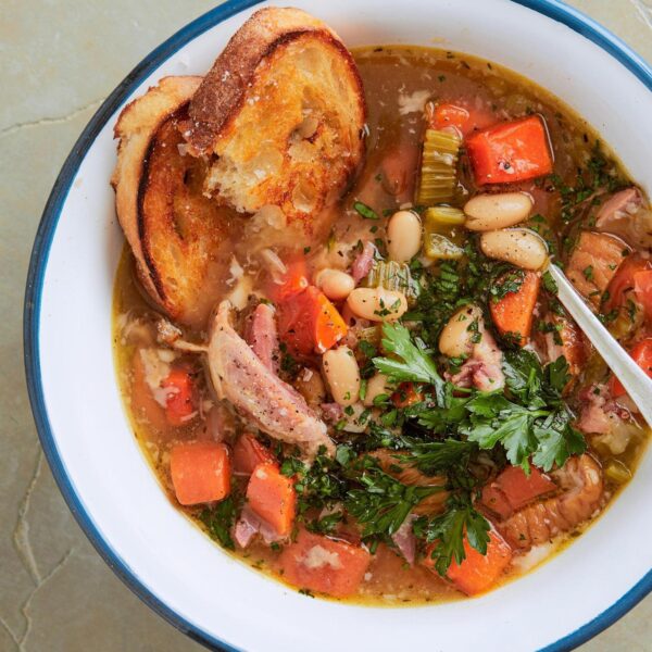 Pork Hock Soup with Sourdough Toast
