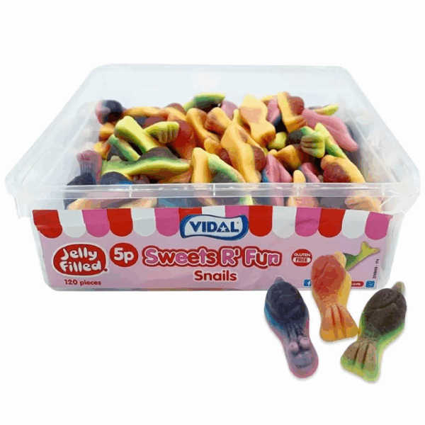Vidal Sweets R' Fun Snails 120 Pieces 780g Gluten Free