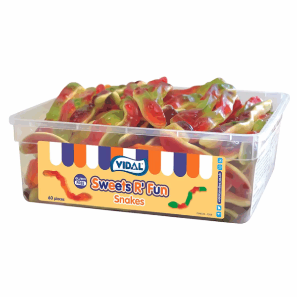 Vidal Sweets R' Fun Snakes 60 Pieces Gluten Free