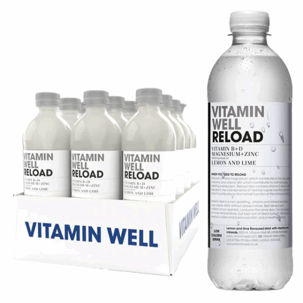 Vitamin Well Reload Lemon & Lime 500ml 12 Pack