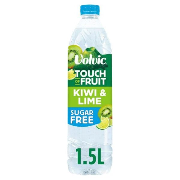Volvic Touch of Fruit Sugar Free Kiwi & Lime 1.5 Litre (6 Pack)