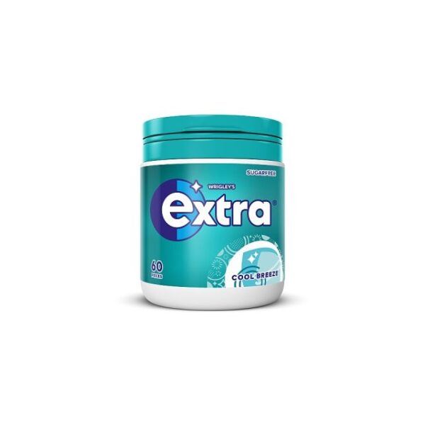 Wrigleys Extra Cool Breeze Chewing Gum Bottle 60 Pieces (6 Pack)