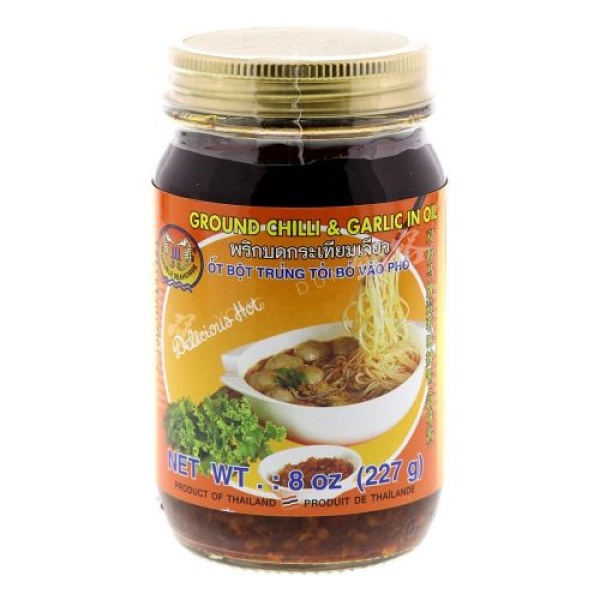 Chili et ail moulus dans l'huile (double hippocampe) 227g