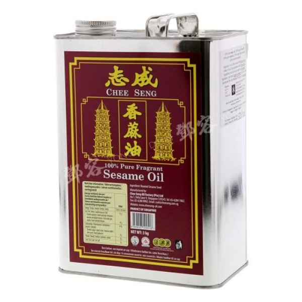 Huile de sésame 100% pure (Chee Seng) 3kg