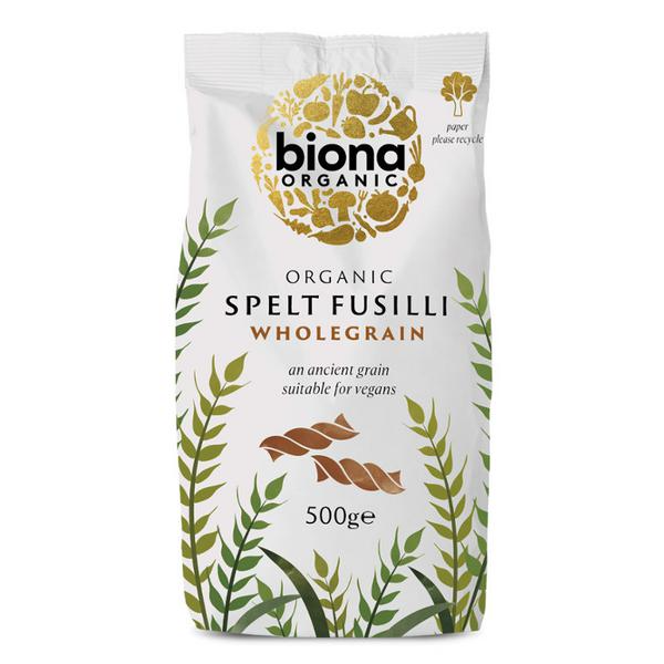 Biona Organic Spelt Fusilli Wholegrain 500g