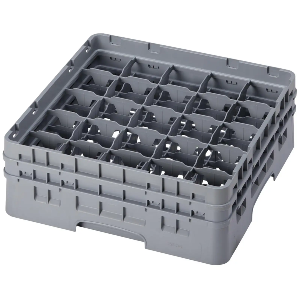 Casier de lavage à verre - 25 compartiments - 50 x 50 x 14,3 cm - Hauteur des verres : 11,4 cm