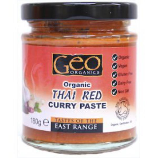 Geo Organics Pâte de Curry Rouge Bio Thailande 190g