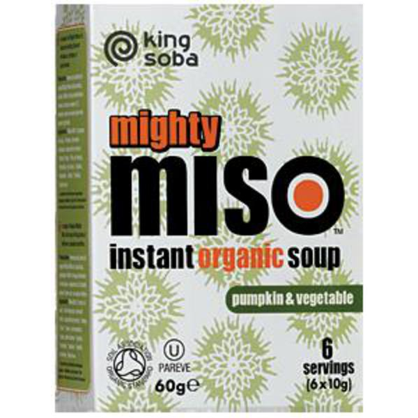 King Soba Organic Pumpkin & Vegetable Miso Soup Gluten Free, wheat free, 60g