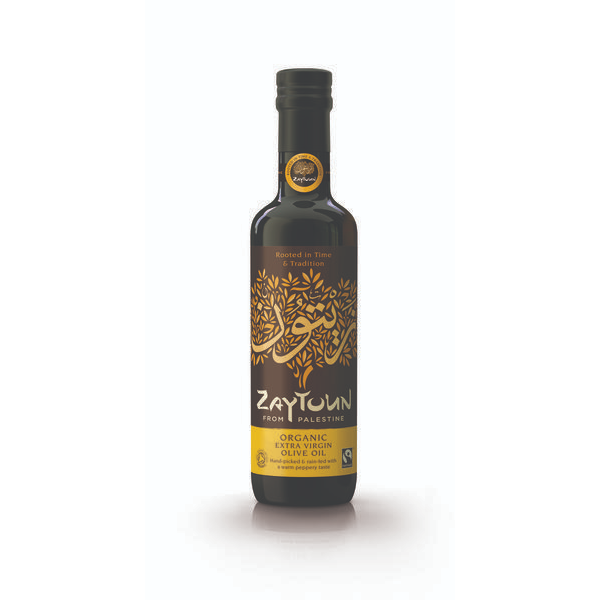 Zaytoun Huile d'Olive Extra Vierge Palestinienne Bio FairTrade, 250ml