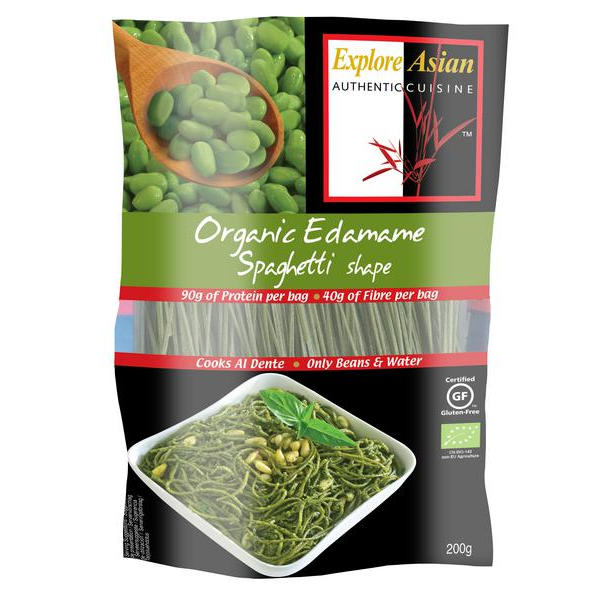 Explorez les spaghettis aux edamames bio asiatiques sans gluten, 200 g