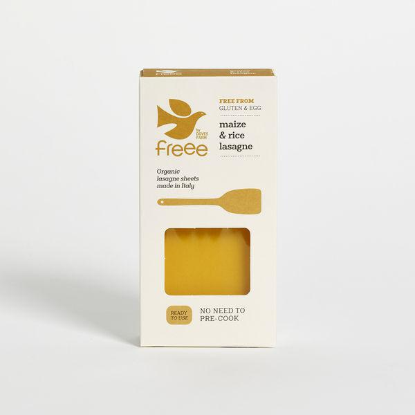 Doves Farm Lasagnes de maïs et de riz biologiques sans œuf, sans gluten, 250 g