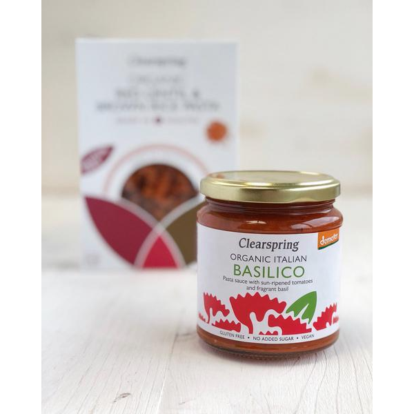 Clearspring Sauce pour Pâtes au Basilico Italien Bio 300g