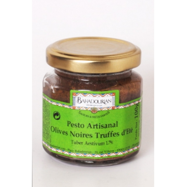Pesto Artisanal Olives Noires Truffes d'Eté