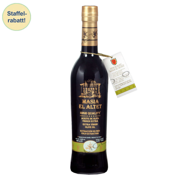 Huile d'olive de haute qualité 500 ml - Masia El Altet - Aceite de Oliva Virgen Extra