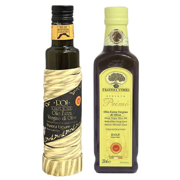 Des classiques DOP à découvrir : Frantoi Cutrera Primo DOP + Olio Roi Carte Noire DOP 2 x 250 ml