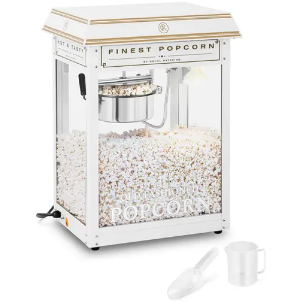 Machine à popcorn - blanc doré