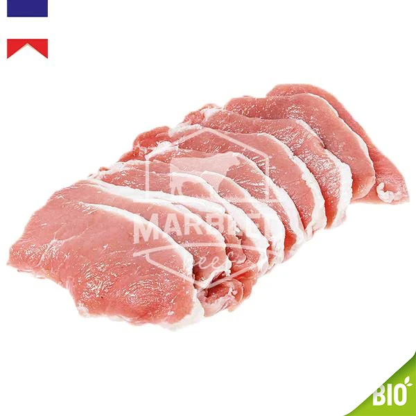 Tranches fines de filet de porc bio 350g