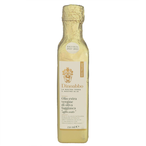 Tropföl + affiorato Olivenöl 250 ml Olio Extra Vergine Monocultivar Taggiasca - Dinoabbo