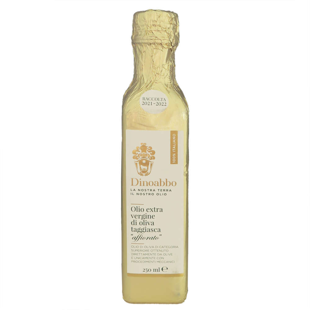 Tropföl + affiorato Olivenöl 250 ml Olio Extra Vergine Monocultivar Taggiasca - Dinoabbo