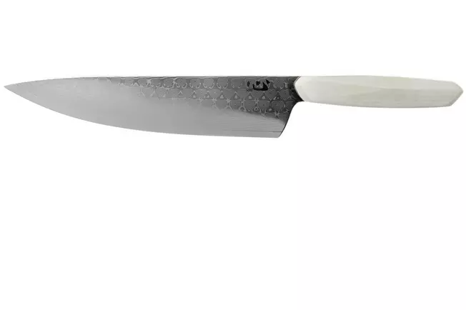 Xin Cutlery XinCore XC127 White G10, Red Liners, Damascus, couteau de chef 21,5 cm