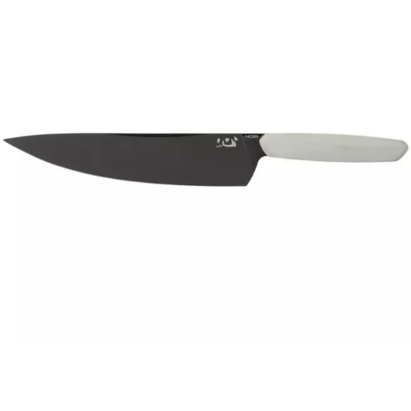 Xin Cutlery XinCore XC125 White G10, Red Liners, Black TiN Coating, couteau de chef 21,5 cm