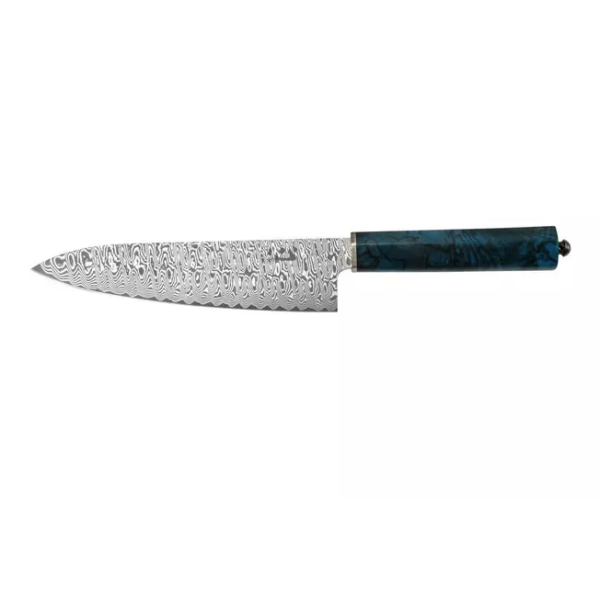 Xin Cutlery XinCraft XC132 couteau de chef érable spalté bleu queue broche 20 cm
