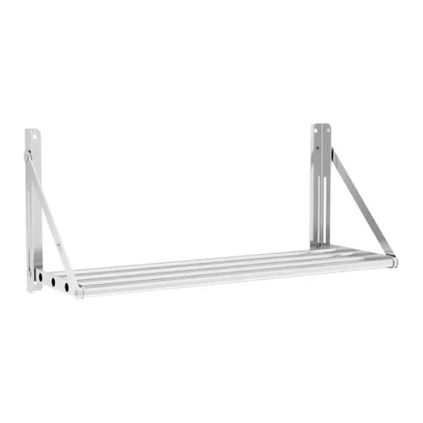 Étagère murale pliable - À barreaux - 80 x 30 cm - 40 kg - Acier inoxydable