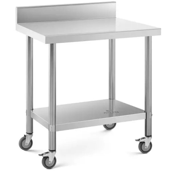 Table de travail - 60 x 80 cm - Avec rebord - Capacité de 135 kg - Royal Catering