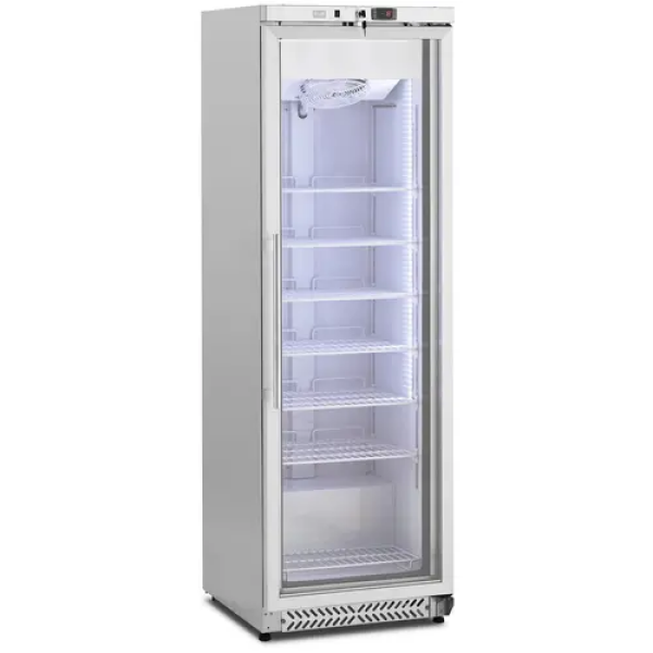 Congélateur armoire - 380 l - Royal Catering - Porte en verre - Argent - Réfrigérant R290