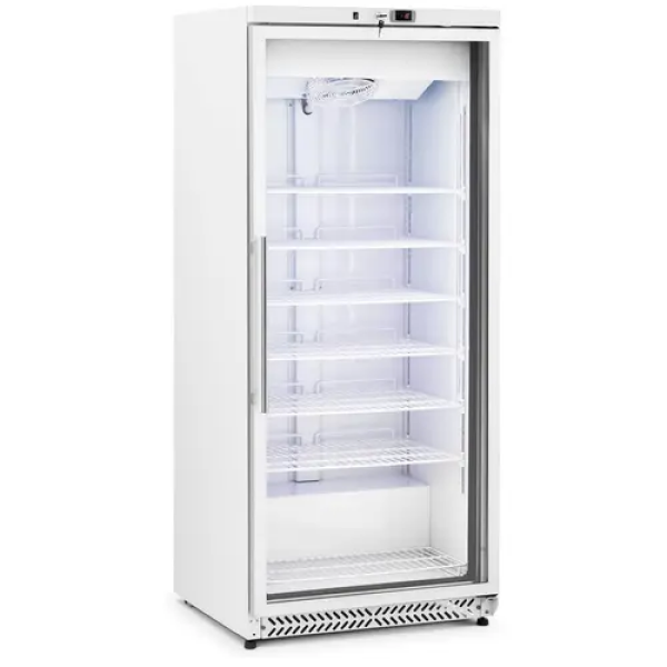 Congélateur armoire - 580 l - Royal Catering - Porte en verre - Noir - Réfrigérant R290