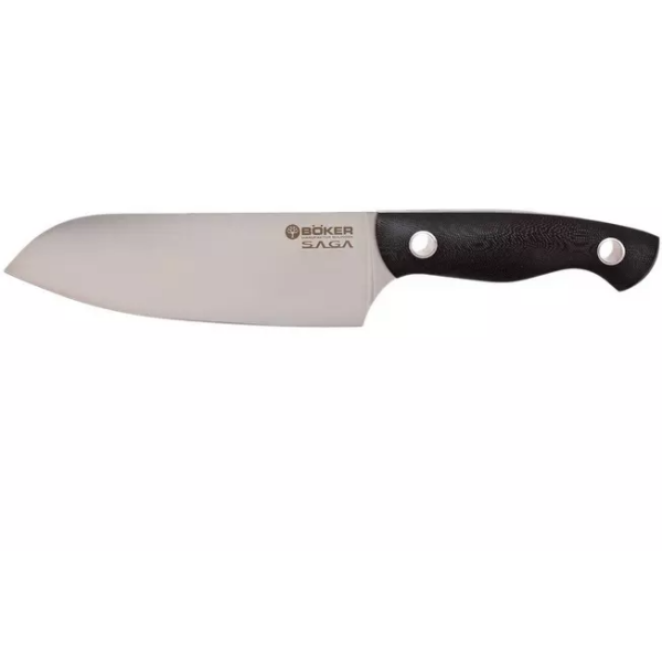 Böker 131266 Saga Couteau Santoku 16 cm, bleu satiné
