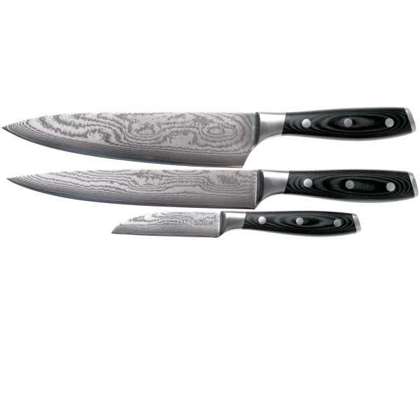 Eden Classic Damast 2030-S01, ensemble de 3 couteaux
