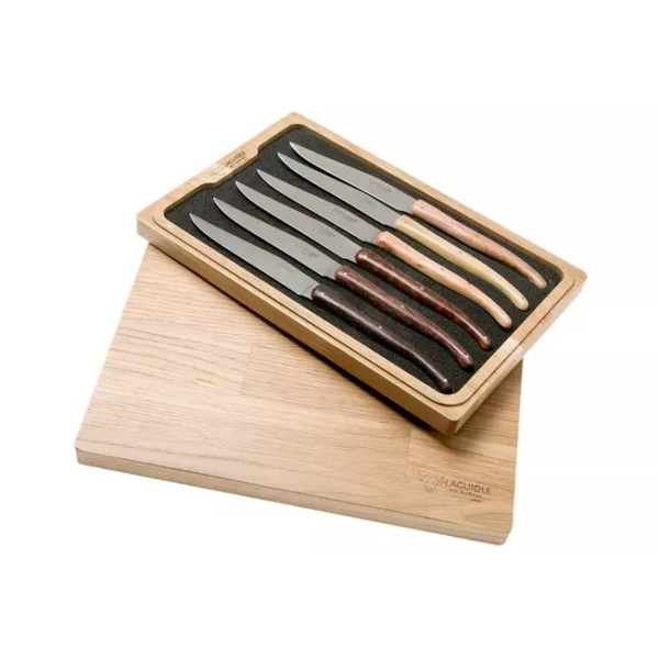 Laguiole en Aubrac Quotidien set de 6 couteaux à steak bois de France
