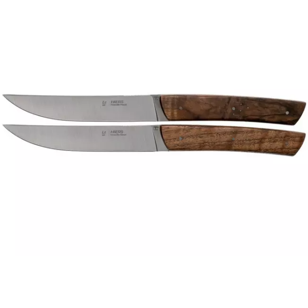 Fontenille Pataud Le Thiers set de 2 couteaux à steak loupe de noyer, TR2TNO