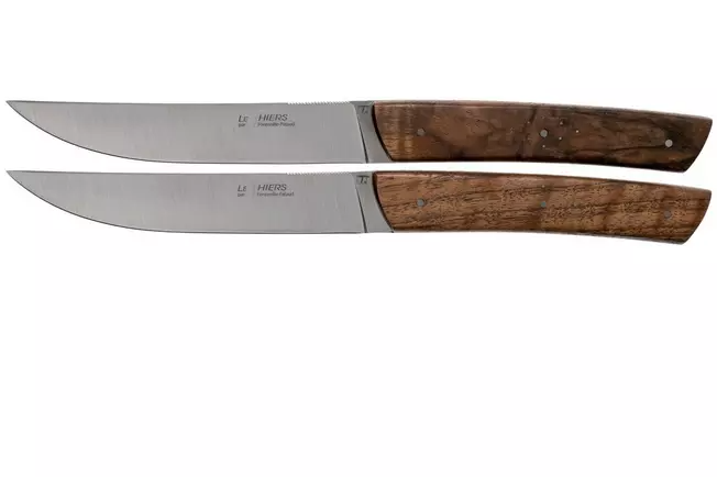 Fontenille Pataud Le Thiers set de 2 couteaux à steak loupe de noyer, TR2TNO