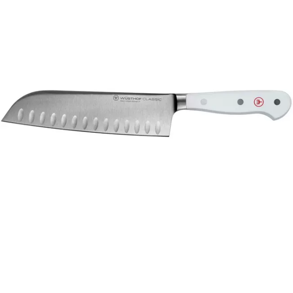 Wüsthof Classic White santoku avec alvéoles 17 cm, 1040231317