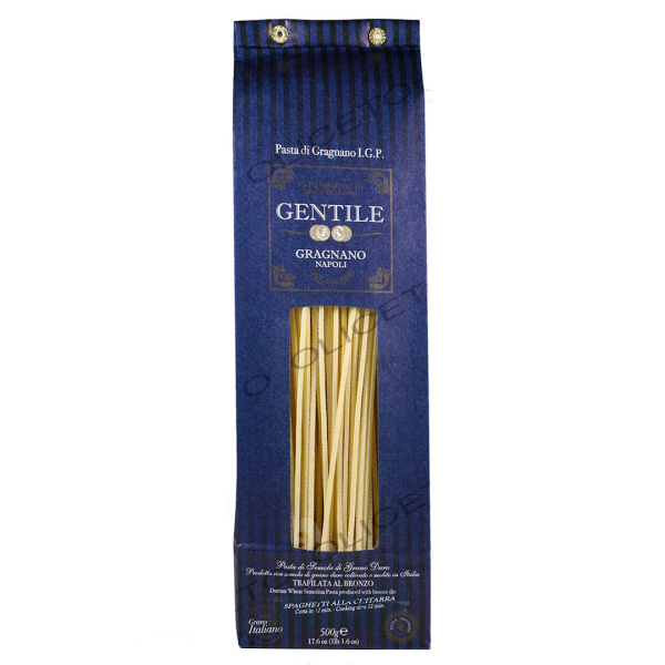 Spaghetti alla Chitarra IGP Pâtes italiennes de blé dur paquet de 500 g - Gentile, Gragnano