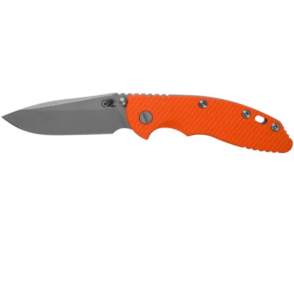 Rick Hinderer XM18 3,5" Non-Flipper Spearpoint Finition de travail, Orange G10