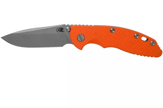 Rick Hinderer XM18 3,5" Non-Flipper Spearpoint Finition de travail, Orange G10