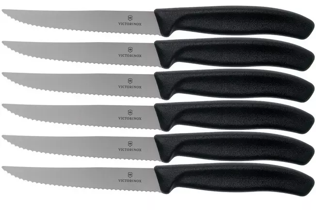 Victorinox SwissClassic 6.7233.6, ensemble de 6 couteaux à steak, noir