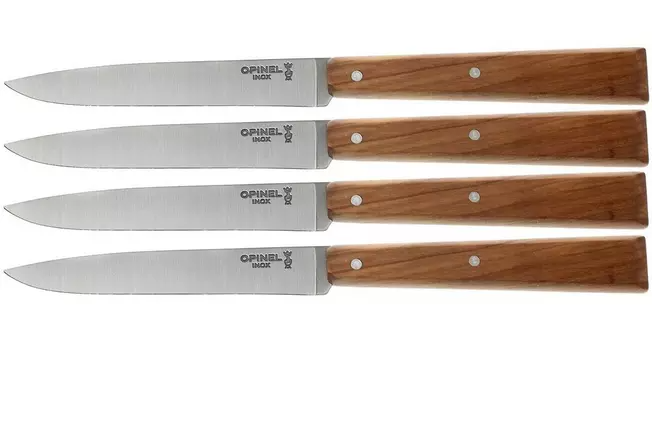 Opinel T001515, set de couteaux à steak, Esprit Sud, bois d'olivier