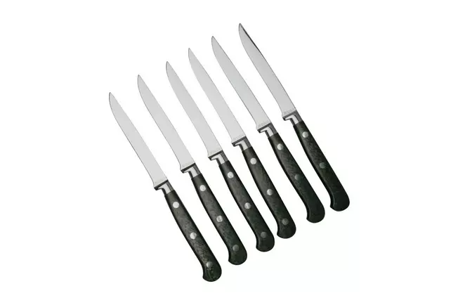 Maserin Apollo Carbon 2411-CA ensemble de 6 couteaux à steak