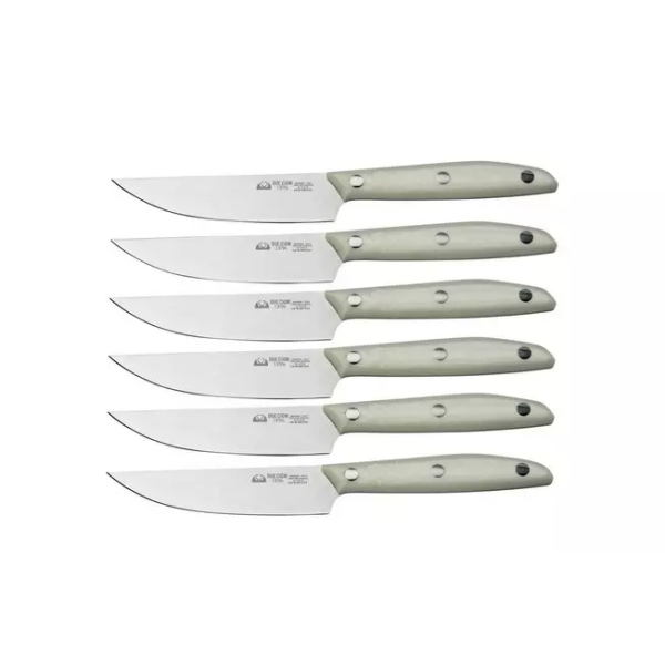 Due Cigni 1896 America 2C1019WSET6, ensemble de 6 couteaux à steak, blanc