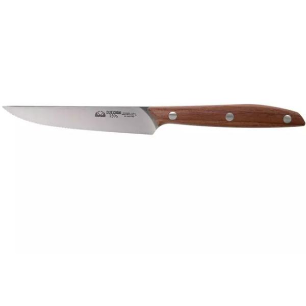 Due Cigni 1896, 2C1003DNO couteau à steak dentelé 11 cm, bois de noyer