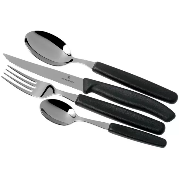 Victorinox SwissClassic 6.7233.24, ensemble de couverts 24 pièces, noir
